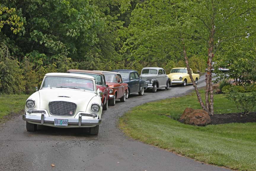 Studebakers driving